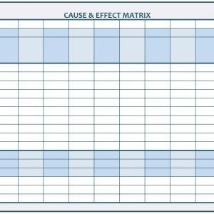 Cause and Effect Matrix Spreadsheet