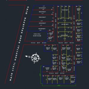 Housing Sheme Layout Plan Autocad Drawing