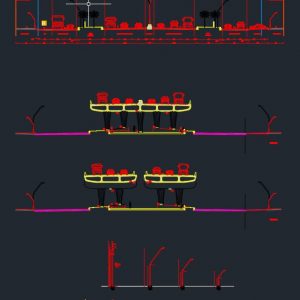 Roads Arc Lighting Details Autocad Drawing