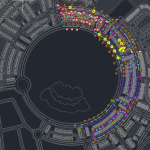 Sewage Manhole Layout Plan Autocad Drawing