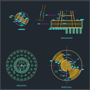 Tank Piles Foundation Details Autocad Drawing