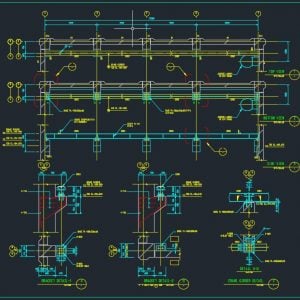 Overhead Steel Crane Support Details Autocad Drawing