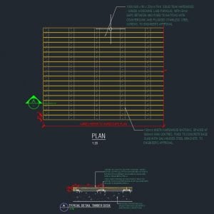 Typical Detail Timber Deck Autocad Drawing