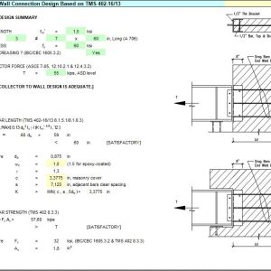 Collector to Wall Connection Spreadsheet