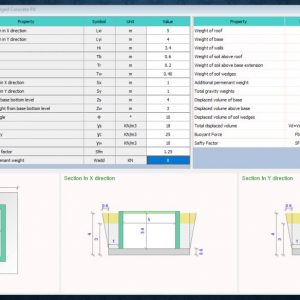 Checking safety factor against buoyancy using Buoyancy free software