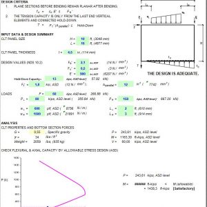 Shear Wall Design using Cross-Laminated Timber Spreadsheet