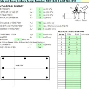 Anchorage To Concrete Design Spreadsheet