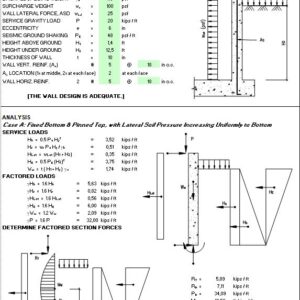 Basement Concrete Wall Design Spreadsheet