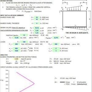 Shear Wall Design Using Laminated Bamboo Spreadsheet