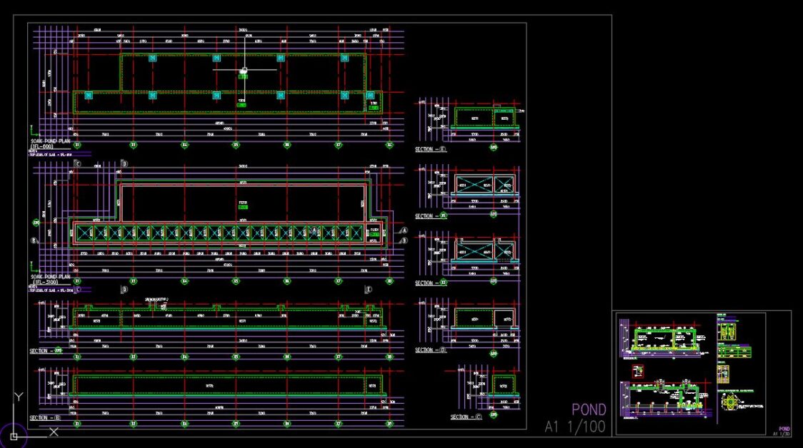 Soak Pond Autocad File DWG