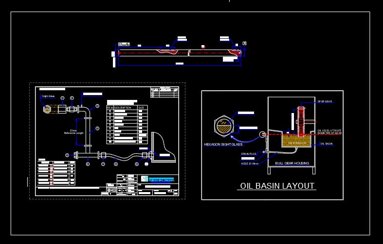 Oil Basin Accessories Layout Autocad Free File