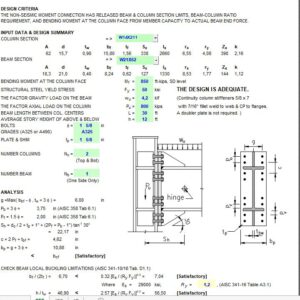 Bolted Moment Connection Spreadsheet