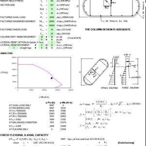 Bridge Column Design Based on AASHTO and ACI Spreadsheet