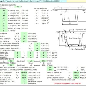 Bridge Design For Prestressed Concrete Box Section Spreadsheet