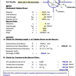 Gusset Size Calculation Spreadsheet