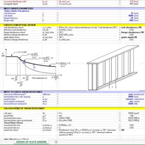 I shaped Plate Girder AISC LRFD Design Spreadsheet