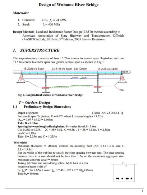 T-Girder Bridge Calculation Note Example