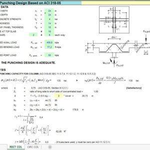 Slab Punshing Design Spreadsheet