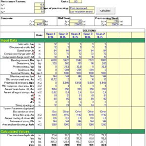 LRFD Shear Torsion Design Spreadsheet