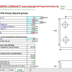 Pile Cap Design and Calculation Spreadsheet