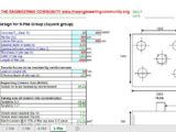 Pile Cap Design and Calculation Spreadsheet