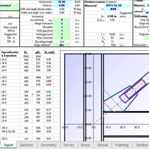 Gusset Plate Design and Calculation Spreadsheet