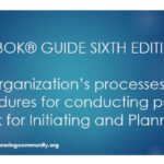 PMBOK® GUIDE SIXTH EDITION  The organization’s processes and procedures for conducting project work for Initiating and Planning