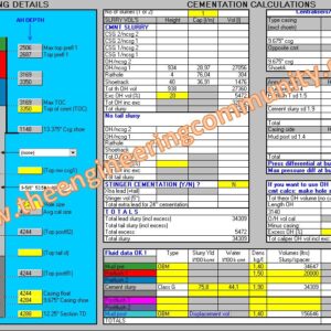 Cementation Calculations Spreadsheet