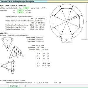 Circular Flexible Diaphragm Analysis Spreadsheet