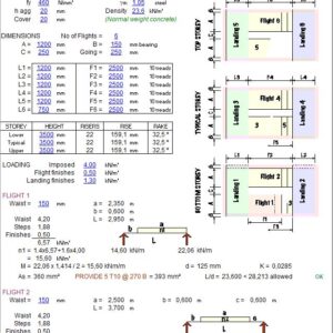 Reinforced Concrete Staircases Design Spreadsheet