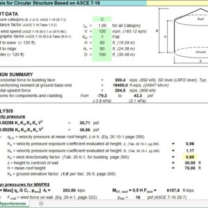 Wind Analysis For Circular Structure Spreadsheet