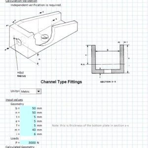 Channel Type Tension Fitting Spreadsheet