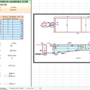 Design Of Single and Double Chamber Septic Tank Spreadsheet