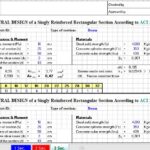 Flexural Design Of a Singly Reinforced Rectangular Section Spreadsheet