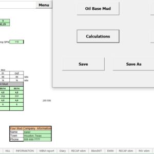 Mud Engineering Calculations Spreadsheet