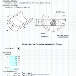 SemiCircular Tension Fitting Calculation Spreadsheet