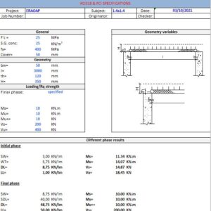 Simply Supported Precast Plank Design Spreadsheet