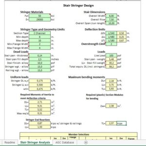 Stair Stringer Design Spreadsheet