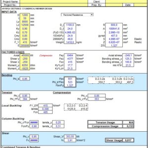 Tubular Member Check As Per API RP2A LRFD Spreadsheet