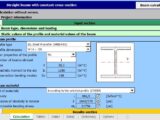 Straight Beams With Constant Cross-Section Spreadsheet