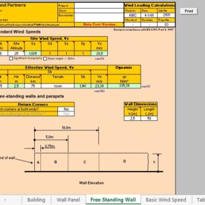 Dynamic Wind Pressure (qs) Calculation Spreadsheet