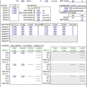 Flat Slab Analysis And Design To BS 8110 – 1997 Spreadsheet