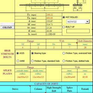 Rigid Connection Design Spreadsheet