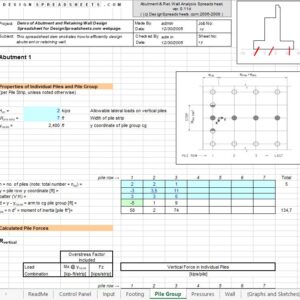 Abutment And Retaining Wall Analysis Spreadsheet