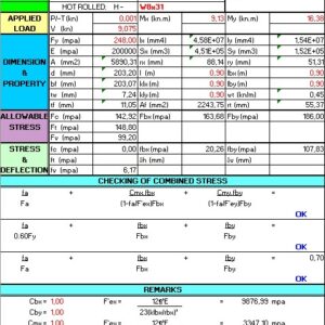 Beam Investigation Spreadsheet