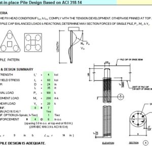 Drilled Cast-in-place Pile Design Based on ACI 318-14 Spreadsheet