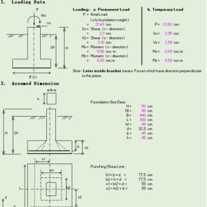 Spread Foundation Calculation Spreadsheet