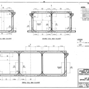 Standard DWG Autocad Drawing For Box Cell Culvert