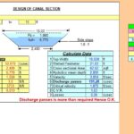 Design and Calculation Of Canal Section Spreadsheet