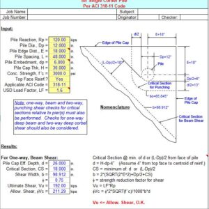 Beam And Punching Shear Checks For Pile Cap Spreadsheet